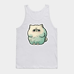 Elegant Persian Cat Sticker for Cat Lovers Tank Top